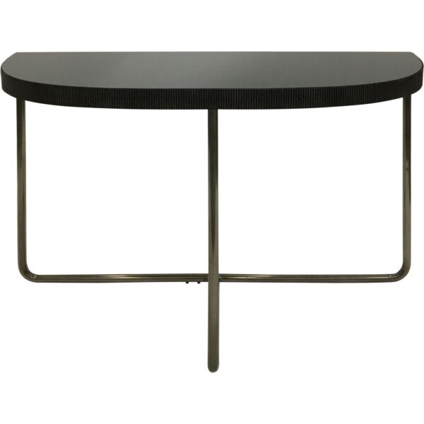 Pimlico Black Tinted Glass Half Table